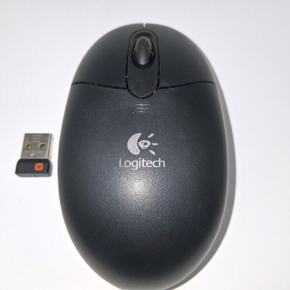 Logitech  Wireless USB Optical Mouse BLACK Scroll Wheel 3 Buttons